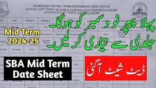 Date Sheet School Based Assessment 2nd Term 202425 [upl. by Anerat]