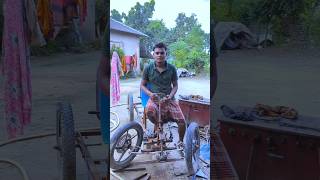 making homemade four wheeler🚗bike engine shots project experiment sujanexperiment [upl. by Ahsemal]