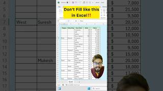 Dont fill in Excel‼️Instead Use Amazing Trick exceltips excel exceltricks exceltutorial shorts [upl. by Caassi]