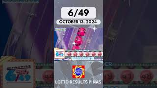 Lotto Result October 13 2024 649 Super Lotto  pcsolottoresulttoday lottoresults swertres [upl. by Llyrehc]