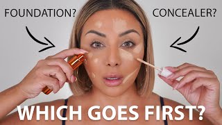 CONCEALER BEFORE OR AFTER FOUNDATION  NINA UBHI [upl. by Marillin]