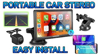 A PORTABLE car Stereo with Carplay amp Android Auto YES Samptent [upl. by Asum558]