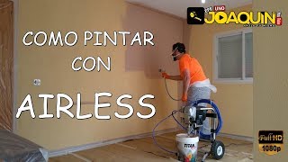 COMO PINTAR INTERIORES CON AIRLESS PASO A PASO techosesquinas y paredes [upl. by Riancho]