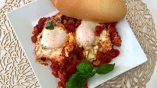 Eggs in Purgatory • Eggs Poached in Tomato Sauce • Uova in Purgatorio [upl. by Herbie692]