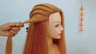 Daily use hairstyles for girls  Hairstyle for every day for midium to short hair  Open hair style [upl. by Klusek]