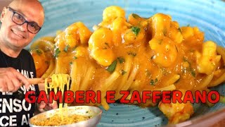 SPAGHETTI CREMOSI GAMBERI e ZAFFERANO ricetta pasta gamberetti e zafferano cremosi [upl. by Venator805]