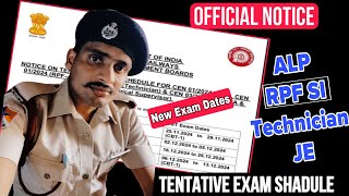 RRB New Exam SCHEDULE OUT NOW 🔥 RPF SI REVISED EXAM DATES Tentative Examination Notice [upl. by Aciraa]