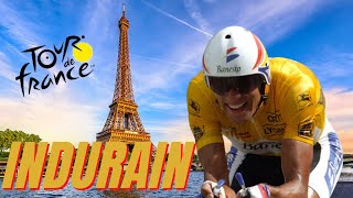 Los 5 momentos más ÉPICOS de INDURAIN en el TOUR DE FRANCIA La locomotora de Villava [upl. by Cacilie]