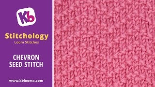 Chevron Seed Stitch  Loom Knit [upl. by Nimad]