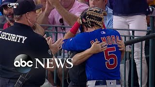 Cubs player in tears after foul ball hits young girl [upl. by Reena]