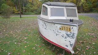 1953 mystery steel cabin cruiser time capsule boat  1 [upl. by Chimene]