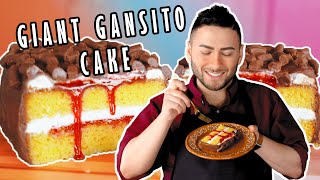 Making a Giant Gansito Cake Mexican Snack Cake for my Birthday Cake [upl. by Atiuqahs]