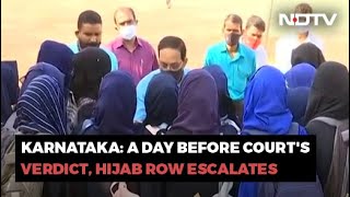 Karnataka Students In Hijab Sent To Separate Classrooms No Lessons [upl. by Sucramel]