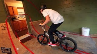 BMX OBSTACLE COURSE THROUGH A HOUSE [upl. by Brendin]