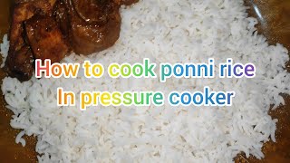 how to cook ponni ricehow to cook ponni rice pressure cooker [upl. by Warthman]