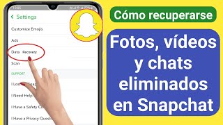 Cómo recuperar fotos videos y chats eliminados en Snapchat 2024  Recuperar mensajes de Snapchat [upl. by Aleira201]