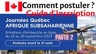 Comment sinscrire aux journées Québec P2 [upl. by Seilenna294]