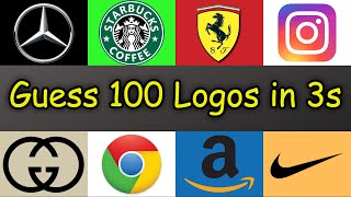 Guess 100 Logos in 3 Seconds Logo Quiz [upl. by Bonni894]