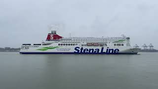 MV Stena Hollandica Departs Harwich 12324 [upl. by Amand995]