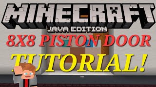 MINECRAFT JAVA EDITION 8X8 PISTON DOOR TUTORIAL slime amp honey [upl. by Jordison]