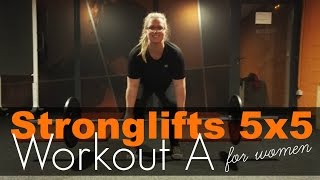 Weightlifting for weight loss  Stronglifts 5x5 Workout A [upl. by Eaj397]