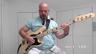 Slap Bass Riff 33 Fender Jazz Bass American Deluxe Marcus Miller Slap Triplets [upl. by Alyson]