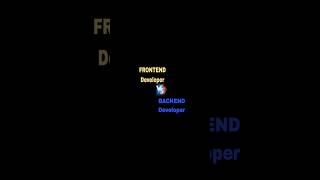 FRONTEND vs BACKEND trending coding frontenddevelopment backendshortsvideo shortviral [upl. by Fredela]