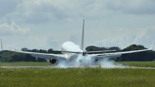 TuiAirExplore B737800 Landing at Norwich Airport [upl. by Adnaval]