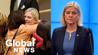 Swedens 1st female PM in countrys history resign hours after elected [upl. by Reckford]