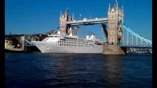 London tower bridge opening and closing for cruise ship during olympic 2012 [upl. by Launce]