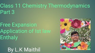 Class 11 Chem Thermodynamics Part 3Free expansionIsothermal free expansion [upl. by Jocelyne]