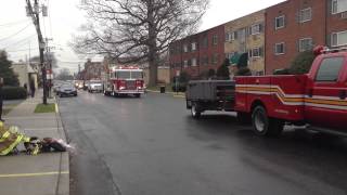 Paul Hartstein funeral procession at Audubon Fire Department on March 16 2013 [upl. by Ahsimac]