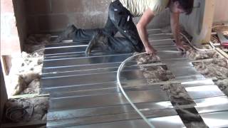 Underfloor Heating System on Suspended Floor using Aluminium Spreader Plates [upl. by Nnylcaj400]