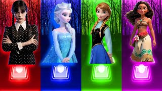 Elsa Frozen let it go Wednesday Addoms Into The Unknown how far Ill Go Moana Anna Disney World [upl. by Klehm]