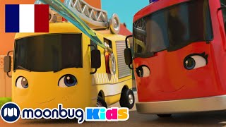 Buster et le camion de pompiers  Go Buster  Vidéos Pour Enfants  Moonbug en Français [upl. by Cogen]