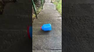 Breaking glass bottles 🍾 Experiment on stairs 😍 satisfying love satisfyingsounds mentos pour [upl. by Acinomal]