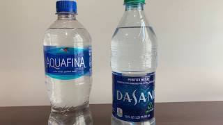 AquaFina VS Dasani  Water test  pH and TDS [upl. by Htinnek921]