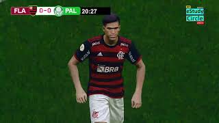 FLAMENGO X PALMEIRAS AO VIVO COM IMAGENS  PES 21 Video Simulation Gameplay [upl. by Ahseele]