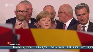 Bundestagswahl 2017 erste Ergebnisse und Reaktionen live im ZDF [upl. by Jaco110]