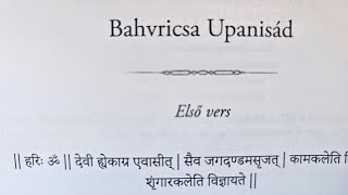 BAHVRICSA UPANISAD HANGOSKÖNYV BAHVRICSAUPANISAD UPANISADGYŰJTEMÉNY [upl. by Bevin]