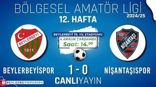 Beylerbeyispor  Nişantaşıspor  BAL Bölgesel Amatör Futbol Ligi maçı  12 Hafta  4 Aralık 2024 [upl. by Acinomad]