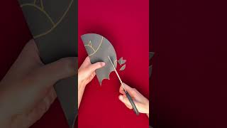 How to cut out a bat shape really quick 🦇halloween halloweendecoration classroomdecoration diy [upl. by Wickner]