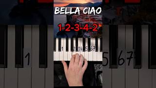 Bella Ciao Piano Tutorial shorts [upl. by Elinor542]