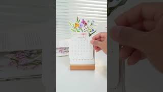 The new year is coming soon The new 2025 desk calendar is in the shape of flowers Desk calenda [upl. by Asylla]