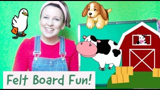 Felt Board Toddler Activities for Language and speech development  Old McDonald Flannel Board [upl. by Perr13]