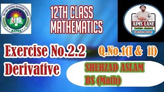 12th math ex 22  derivative of 12 class exercise 22  12 math chapter 2  12th math ex 22 Q1 [upl. by Terzas]