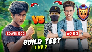 Edwin BCB Joined On 69 DB 😨🔥 1 vs 4 Guild Test  RASHIQ DB [upl. by Web]