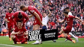 EVERY ANGLE of Diogo Jotas late winner at the Kop [upl. by Attesor71]