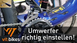 Umwerfer richtig einstellen  Ganz einfach vitbikesTV 054 [upl. by Nelrac]