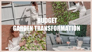 GARDEN MAKEOVER amp TRANSFORMATION 2022  DIY ON A BUDGET  SPRAYING FENCES TRELLIS amp PATIO [upl. by Lavena]